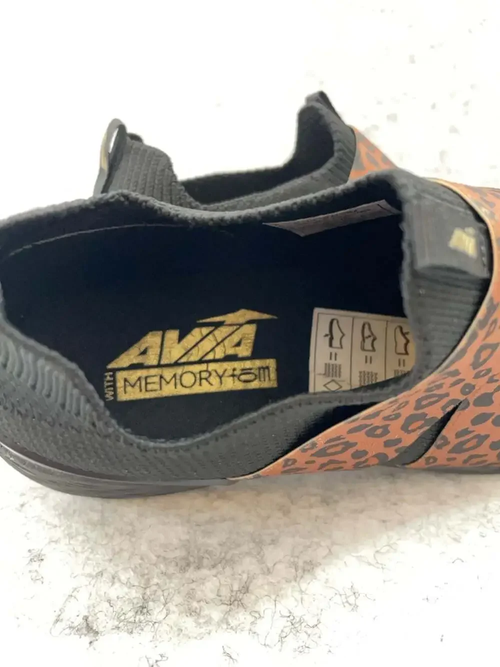 Avia Women's Memory Foam Slip-On Walking Shoes with Cheetah Print Elastic Strap